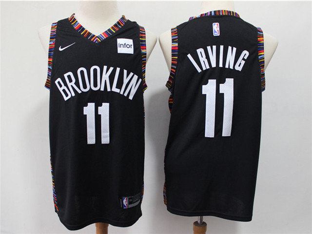 Brooklyn Nets #11 Kyrie Irving Black City Edition Swingman Jersey - Click Image to Close