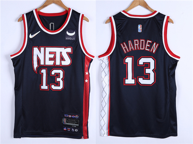 Brooklyn Nets #13 James Harden 2021-22 Black City Edition Swingman Jersey - Click Image to Close