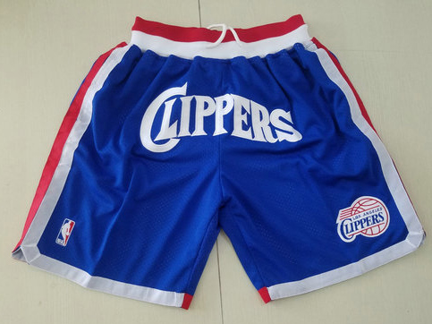 Los Angeles Clippers Just Don Clippers Blue Basketball Shorts - Click Image to Close