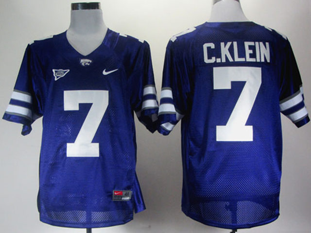 NCAA Kansas State Wildcats #7 Collin Klein Purple Jersey - Click Image to Close