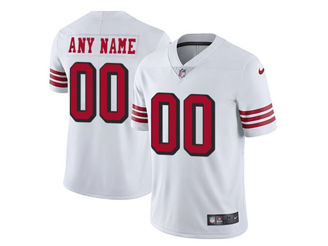 San Francisco 49ers #00 White Rush Color Limited Custom Jersey - Click Image to Close