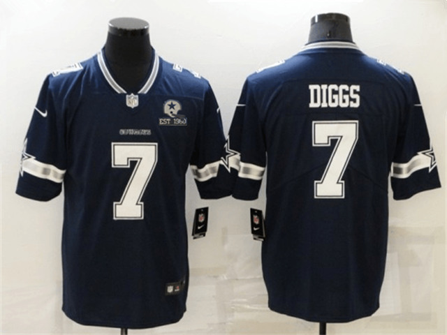 Dallas Cowboys #7 Trevon Diggs 60th Anniversary Blue Vapor Limited Jersey - Click Image to Close