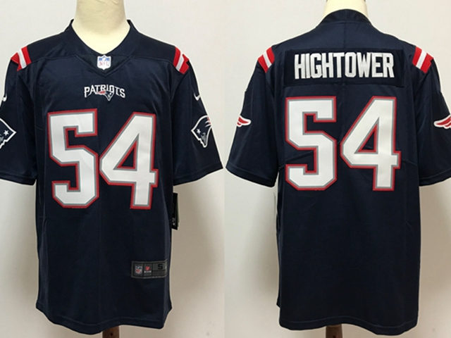 New England Patriots #54 Dont'a Hightower 2020 Navy Color Rush Vapor ...