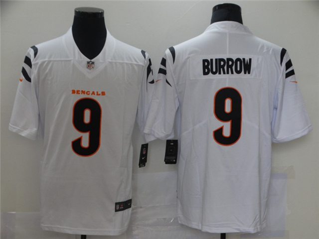 Cincinnati Bengals #9 Joe Burrow White Vapor Limited Jersey - Click Image to Close