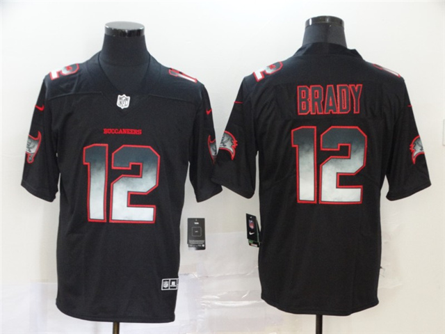 Tampa Bay Buccaneers #12 Tom Brady Black Arch Smoke Limited Jersey ...