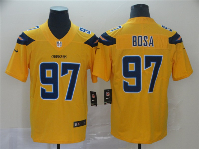 Los Angeles Chargers #97 Joey Bosa Gold Inverted Limited Jersey - Click Image to Close