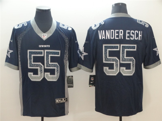 Dallas Cowboys #55 Leighton Vander Esch Navy Drift Fashion Limited Jersey - Click Image to Close