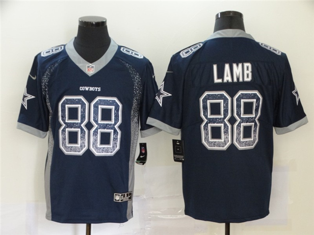 Dallas Cowboys #88 CeeDee Lamb Navy Drift Fashion Limited Jersey - Click Image to Close
