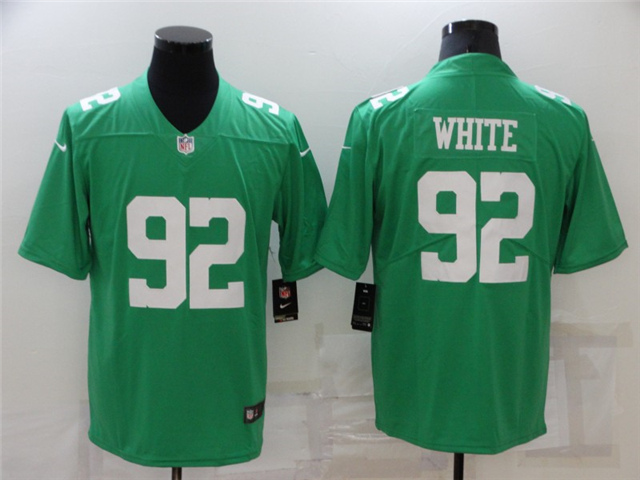 Philadelphia Eagles #92 Reggie White Throwback Green Vapor Limited Jersey - Click Image to Close