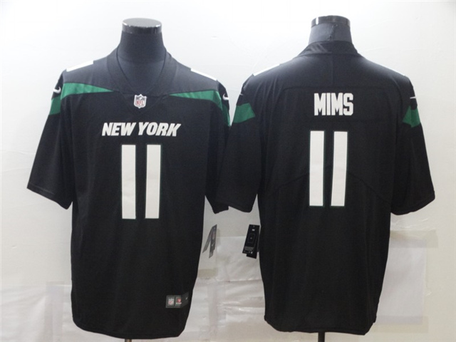 New York Jets #11 Denzel Mims Black Vapor Limited Jersey - Click Image to Close