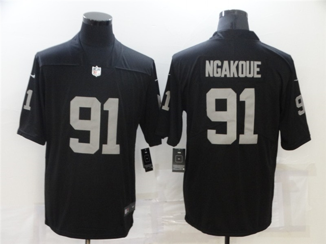 Las Vegas Raiders #91 Yannick Ngakoue Black Vapor Limited Jersey - Click Image to Close
