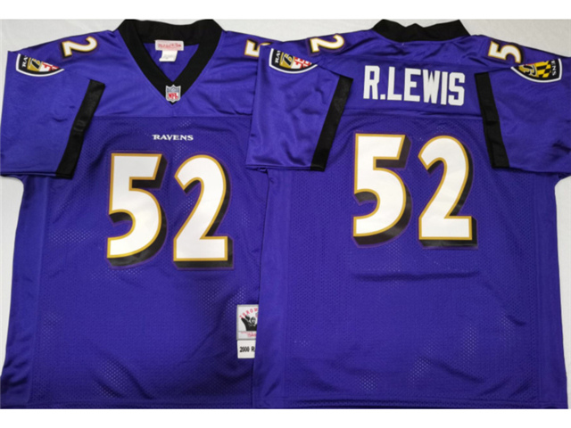 Baltimore Ravens 52 Ray Lewis Purple 2020 Throwback Jerseybr52tbp1