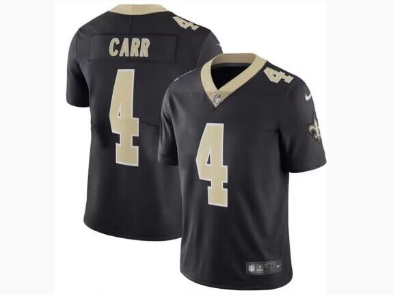 New Orleans Saints #4 Derek Carr Black Vapor Limited Jersey - Click Image to Close