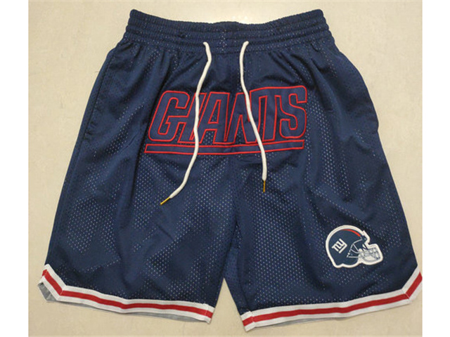 New York Giants Just Don Giants Navy Football Shorts - Click Image to Close