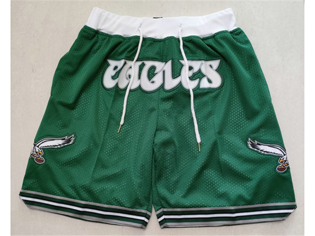 Philadelphia Eagles Just Don Eagles Green Football Shorts - Click Image to Close