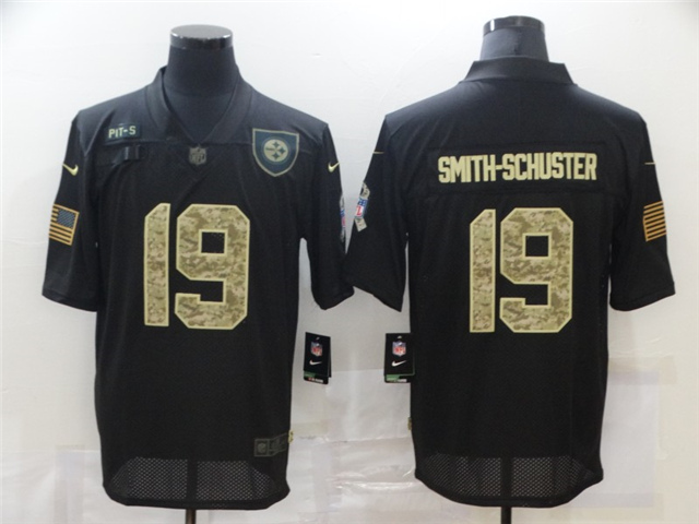 Pittsburgh Steelers #19 JuJu Smith-Schuster 2020 Black Camo Salute To Service Limited Jersey - Click Image to Close