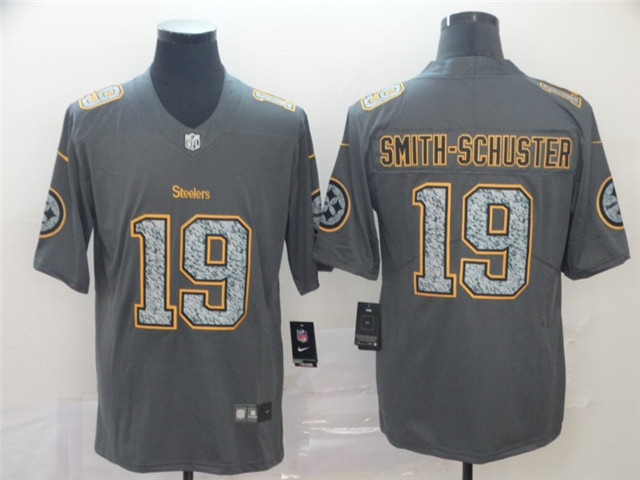 Pittsburgh Steelers #19 JuJu Smith-Schuster Gray Camo Limited Jersey - Click Image to Close