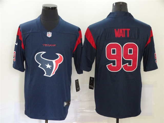 Houston Texans #99 J.J. Watt Navy Team Big Logo Vapor Limited Jersey - Click Image to Close