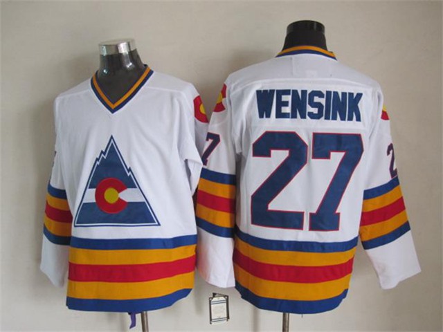 Colorado Avalanche #27 John Wensink 1980 CCM Vintage White Jersey - Click Image to Close