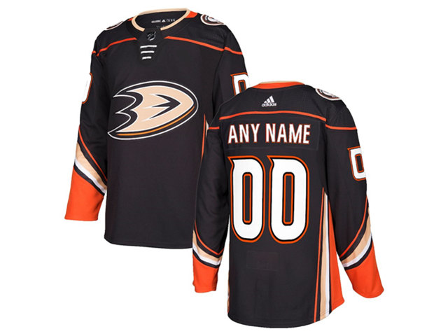 Anaheim Ducks Custom #00 Home Black Jersey - Click Image to Close