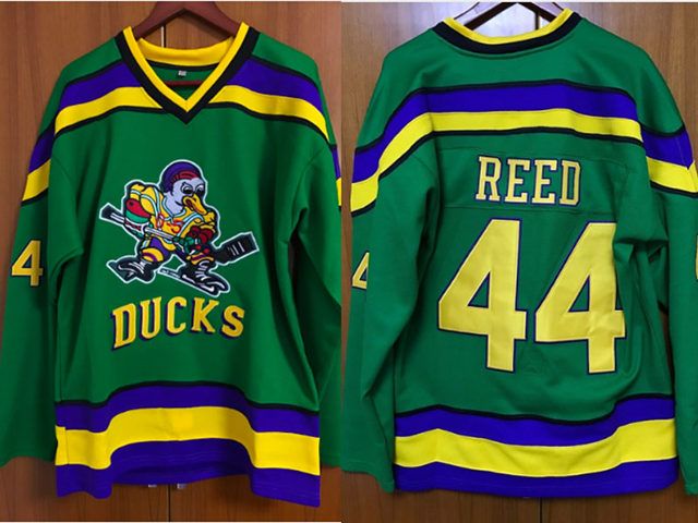 Anaheim Mighty Ducks #44 Reed CCM Green Movie Jersey - Click Image to Close