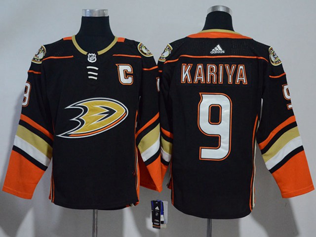 Anaheim Ducks #9 Paul Kariya Black Jersey - Click Image to Close