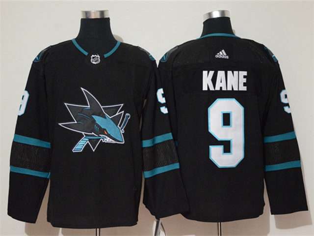 San Jose Sharks #9 Evander Kane Black Jersey - Click Image to Close