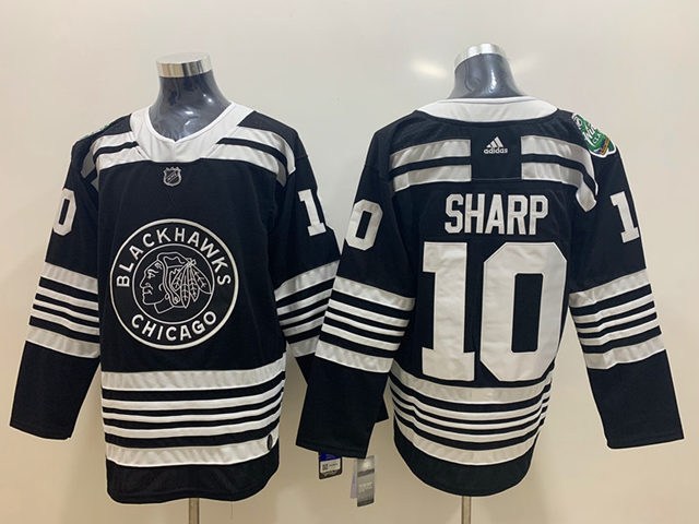 Chicago Blackhawks #10 Patrick Sharp Black 2019 Winter Classic Jersey - Click Image to Close