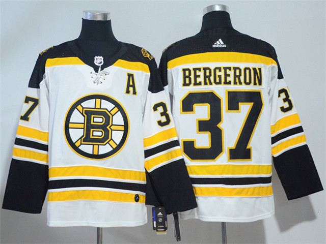 Boston Bruins #37 Patrice Bergeron White Jersey - Click Image to Close