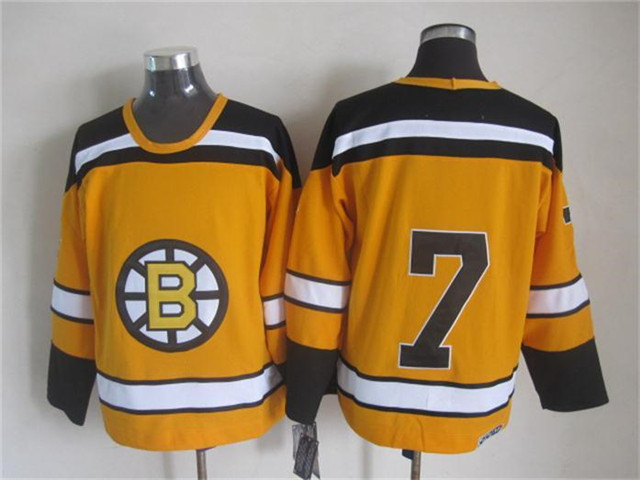 Boston Bruins #7 Phil Esposito 1960's Vintage CCM Gold Jersey - Click Image to Close