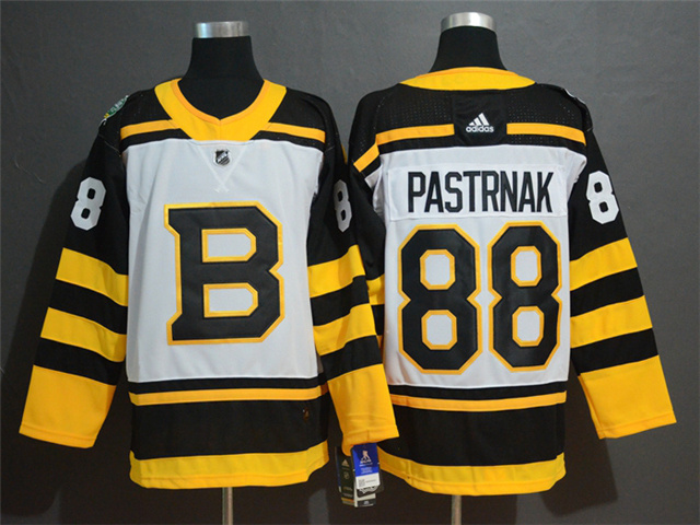 Boston Bruins #88 David Pastrnak White 2019 Winter Classic Jersey - Click Image to Close