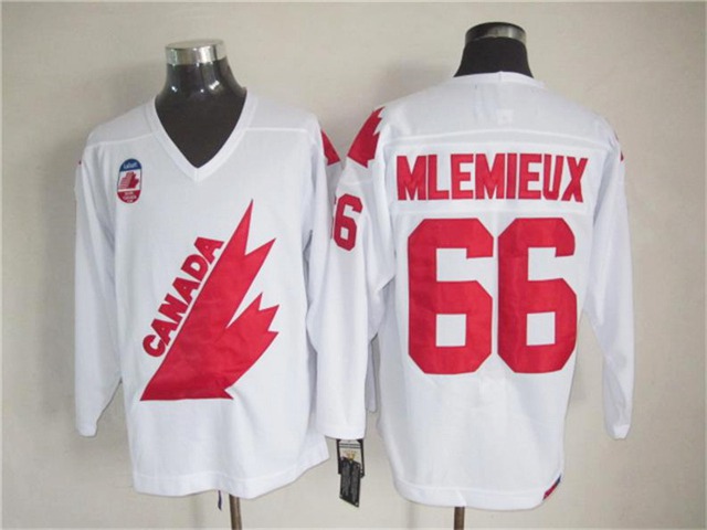 1991 Canada Cup Team Canada #66 Mario Lemieux CCM Vintage White Hockey