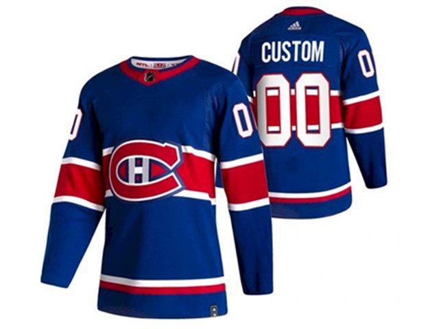 Montreal Canadiens Custom #00 Blue 2021 Reverse Retro ...