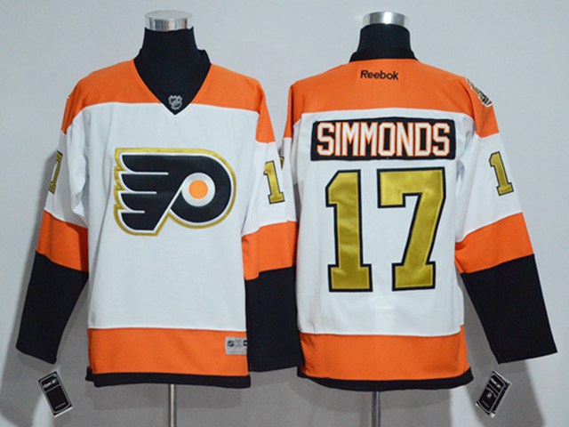 Philadelphia Flyers #17 Wayne Simmonds 3rd White Jersey w/50th Anniversary Patch - Click Image to Close