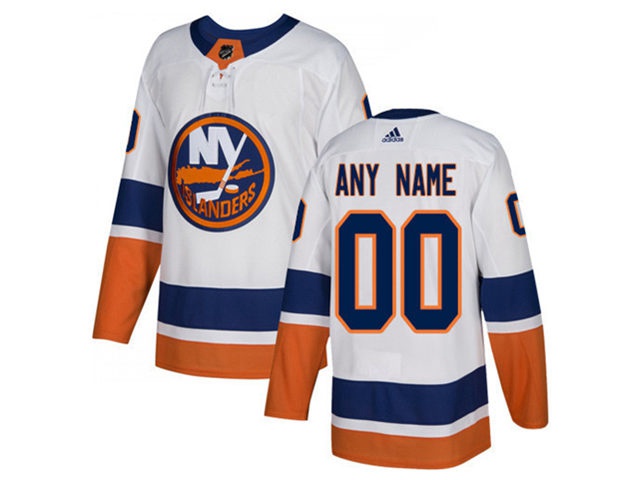 New York Islanders #00 Away White Custom Jersey - Click Image to Close