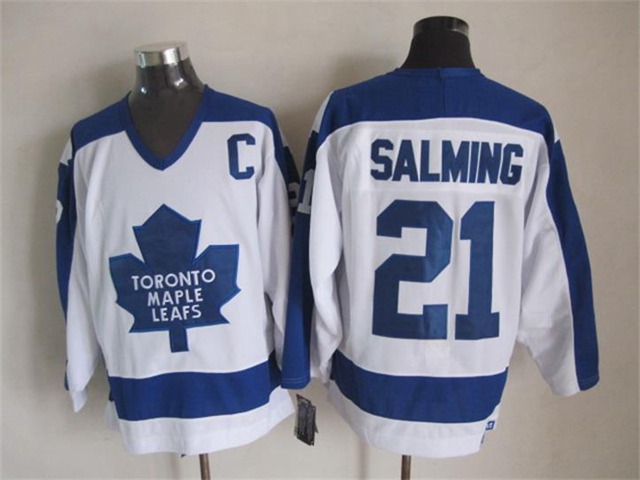 Toronto Maple Leafs #21 Borje Salming 1978 CCM Vintage White Jersey - Click Image to Close