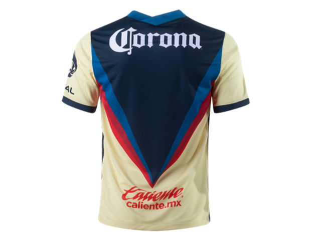 20/21 Club America Blank Home Yellow Short Sleeve Soccer Jersey ...