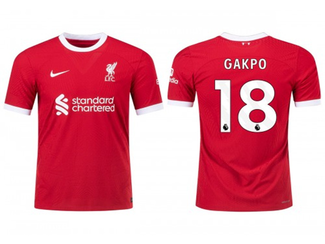 Club Liverpool #18 CODY GAKPO Home Red 2023/2024 Soccer Jersey - Click Image to Close