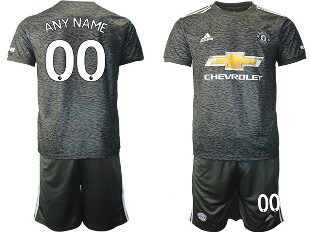 2020/21 Manchester United Custom #00 Away Black Soccer Jersey