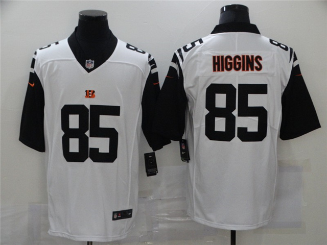Cincinnati Bengals #85 Tee Higgins White Color Rush Vapor Limited Jersey - Click Image to Close