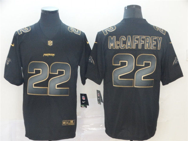 Carolina Panthers #22 Christian McCaffrey Black Gold Vapor Limited Jersey - Click Image to Close