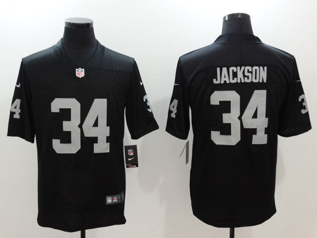 Las Vegas Raiders #34 Bo Jackson Black Vapor Limited Jersey ...